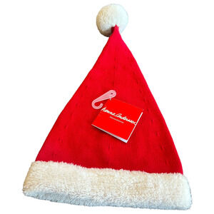HANNA ANDERSSON BABY SANTA HAT RED KNIT MARSHMALLOW TRIM XSS 0-3 Months